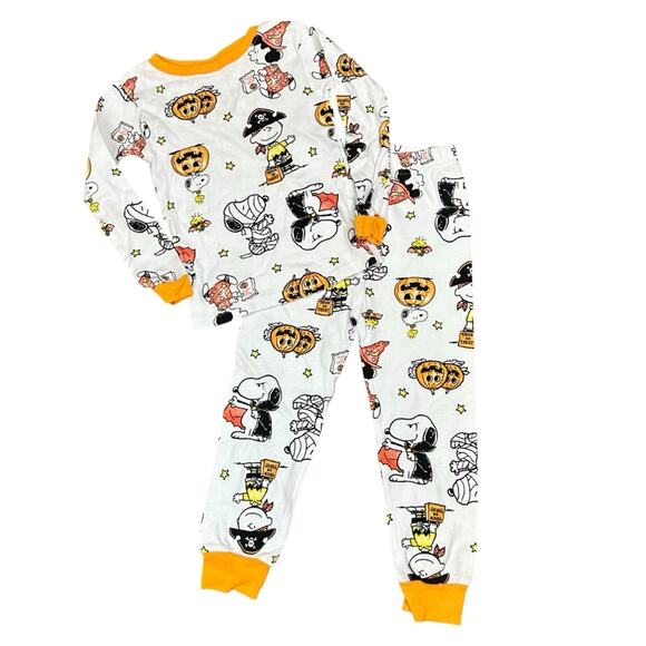 Peanuts Snoopy Charlie Brown Halloween Pajama Set Size 5 Toddler - Picture 1 of 3